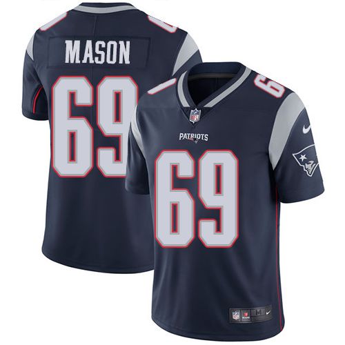 Men New England Patriots #69 Shaq Mason Nike Navy Vapor Limited NFL Jersey